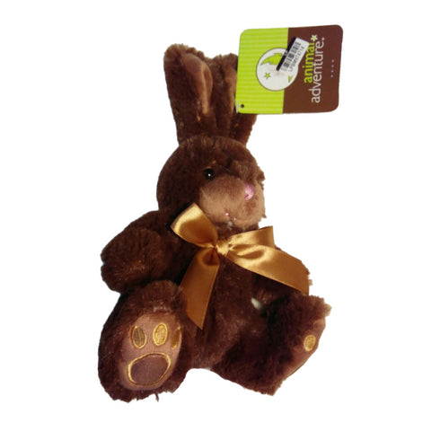 Animal Adventure Easter Bunny Plush Chocolate Brown 9" New